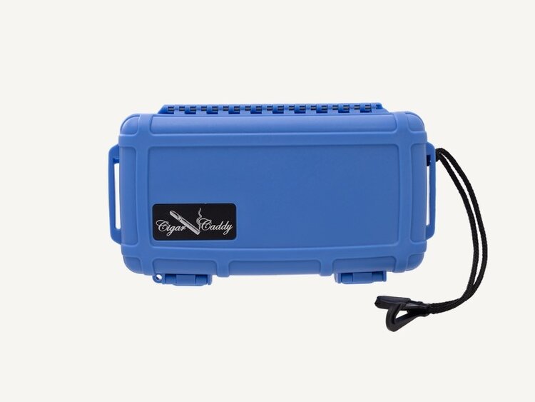 Cigar Caddy Cigar Caddy Reisehumidor Blau klein mit Handschlaufe für 5 Zigarren
