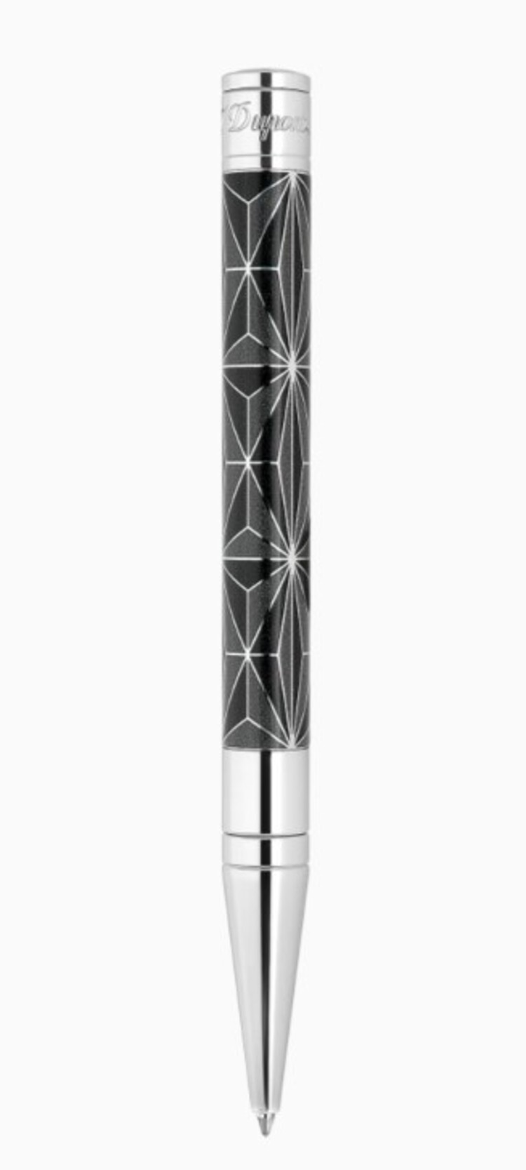 S.T. Dupont  S.T. Dupont Initial Fire X Kugelschreiber Schwarz/Chrom