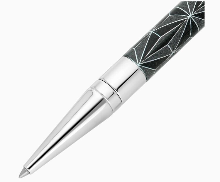 S.T. Dupont  S.T. Dupont Initial Fire X Kugelschreiber Schwarz/Chrom