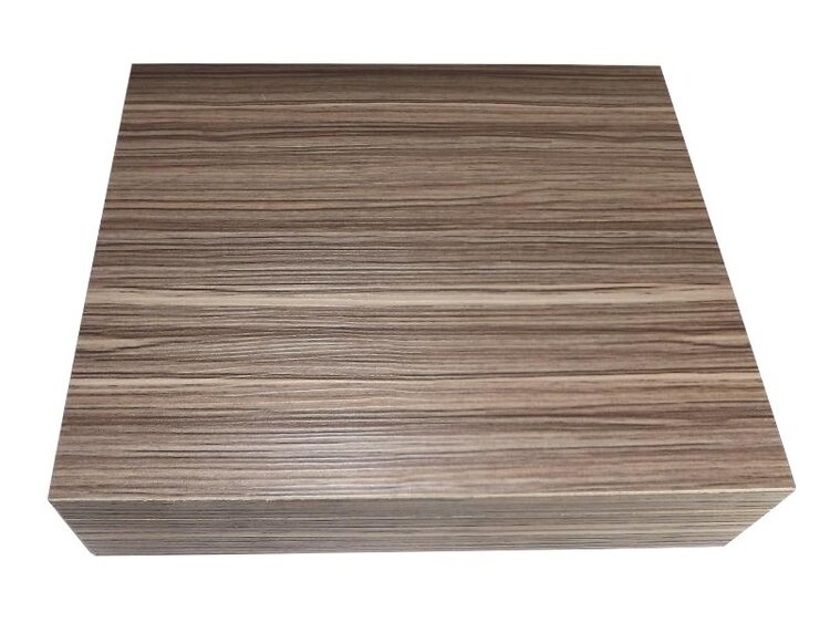 Padonio Zigarrenhumidor Zedernholz Zebra-Optik mit Kristallbefeuchter und Hygrometer