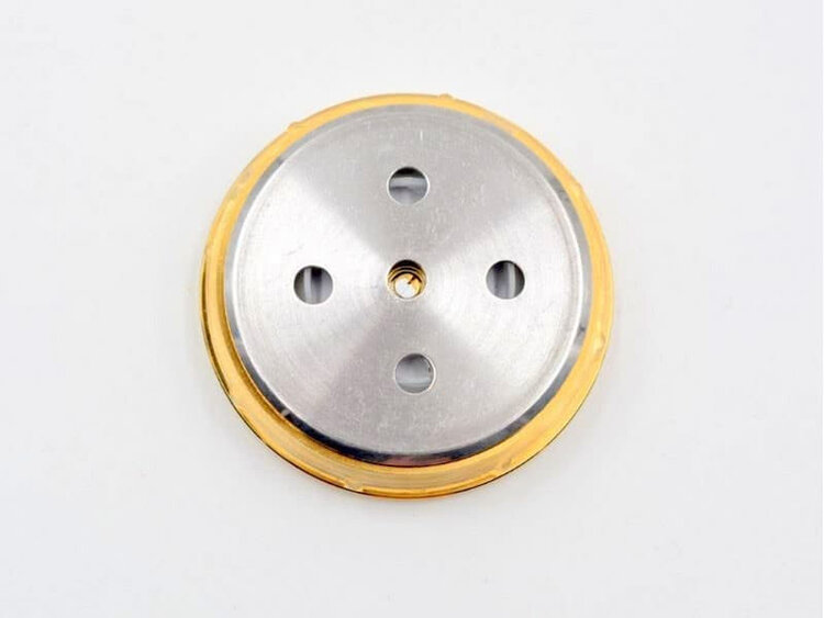 Angelo Humidor-Einbauhygrometer Haarhygrometer Gold 50 mm mit selbstklebender Rückseite