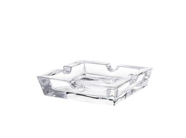 Angelo Aschenbecher Glas quadratisch Klar für 4 Zigarren