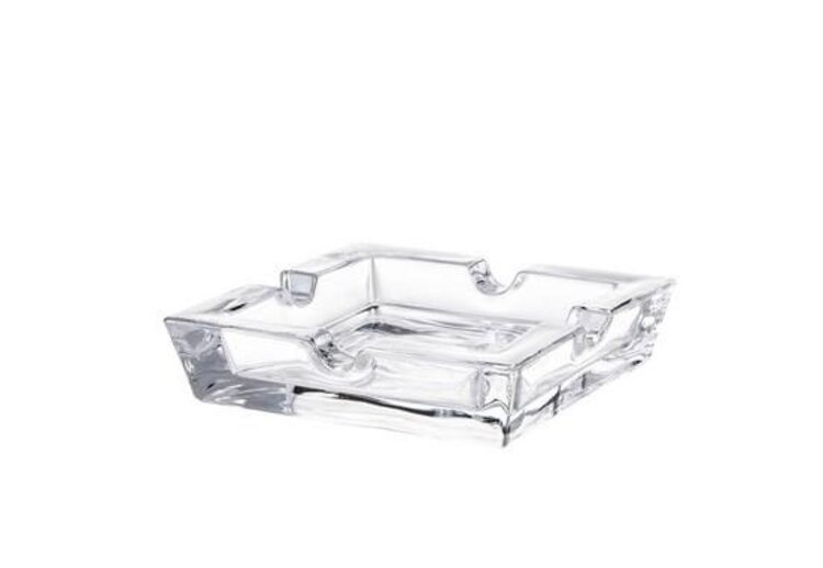 Angelo Zigarrenaschenbecher Glas quadratisch Trapezform mit 4 Ablagen