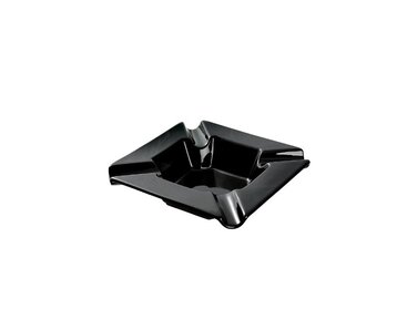 Angelo Aschenbecher Keramik Schwarz quadratisch 22 cm für 4 Zigarren