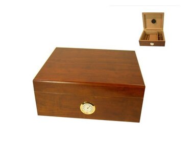 Angelo Humidor Zedernholz Braun mit Hygrometer für 40 Zigarren