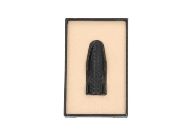 Angelo Zigarrenbohrer 3-in-1 Metall Schwarz-Gelb mit 7, 9 und 11 mm und ausklappbarer Ablage