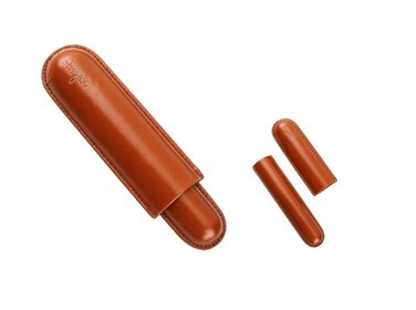 Angelo Etui Kunstleder Braun für 1 Zigarre bis Ringmass 58