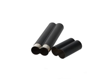 Angelo Etui Edelstahl Schwarz matt für 2 Zigarren bis 21 cm