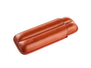 Angelo Etui Kunstleder Braun für 2 Zigarren bis Ringmass 63