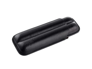 Angelo Etui Kunstleder Schwarz für 2 Zigarren bis Ringmass 63