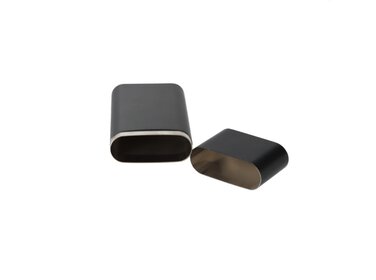 Angelo Etui Edelstahl Mattschwarz für 3 Zigarren bis Ringmass 60
