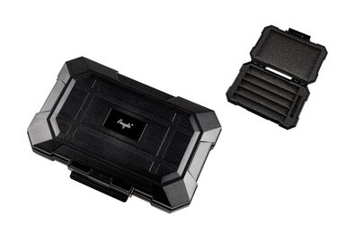 Angelo Reisehumidor Schwarz mit Befeuchter für 5 Zigarren