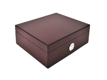Angelo Humidor Rotbraun mit Aussenhygrometer für 30–35 Zigarren