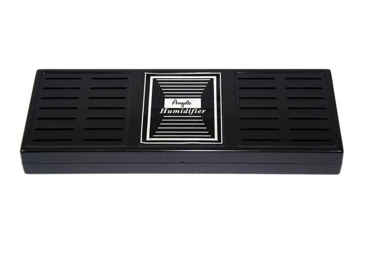 Angelo Humidor-Befeuchter Kristall Acrylpolymer Schwarz mit 2 Haftmagneten 17 × 6,5 cm