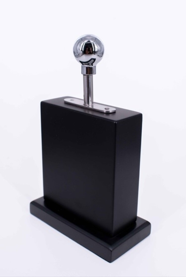 Angelo Tisch-Zigarrenschneider Schwarz matt mit magnetischer Auffangschublade bis 23,8 mm