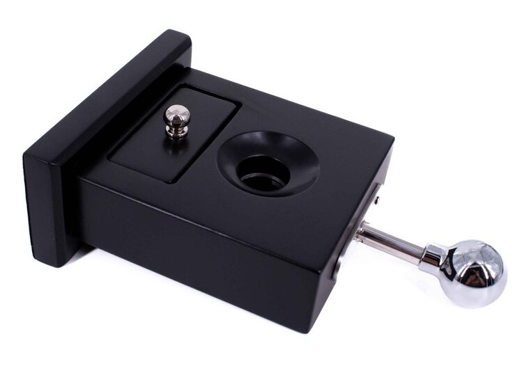 Angelo Tisch-Zigarrenschneider Schwarz matt mit magnetischer Auffangschublade bis 23,8 mm