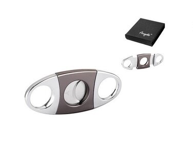 Angelo Zigarrenschneider Anthrazit Doppelklinge Chrom/Dunkelgrau 22 mm