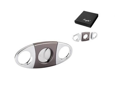Angelo Zigarrenschneider Doppelklinge Chrom-Anthrazit 22 mm