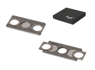 Angelo Zigarrenschneider Doppelklinge eckig Anthrazit 20 mm
