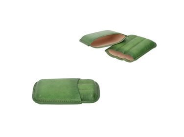 Angelo Etui Echtleder Grün für 3 Zigarillos