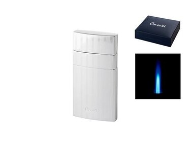 Caseti Feuerzeug Nizza Jet Chrom gestreift