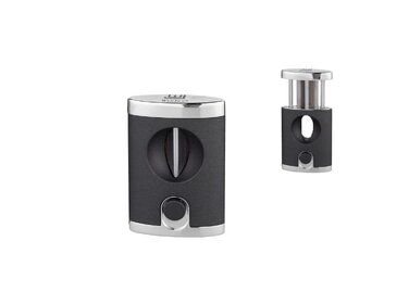 Winjet Zigarrenschneider V-Cut Grau Chrom mit Federmechanik
