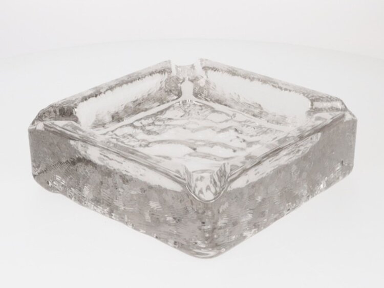 Angelo Zigarrenaschenbecher «Patrick Opaque» aus massivem Glas quadratisch für 4 Zigarren