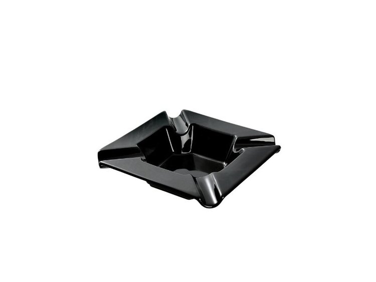 Angelo Zigarrenaschenbecher Keramik Schwarz quadratisch 22 cm mit hohem Rand für 4 Zigarren