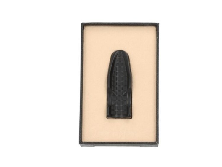Angelo Zigarrenbohrer 3-in-1 Metall Schwarz-Gelb mit 7, 9 und 11 mm und ausklappbarer Ablage
