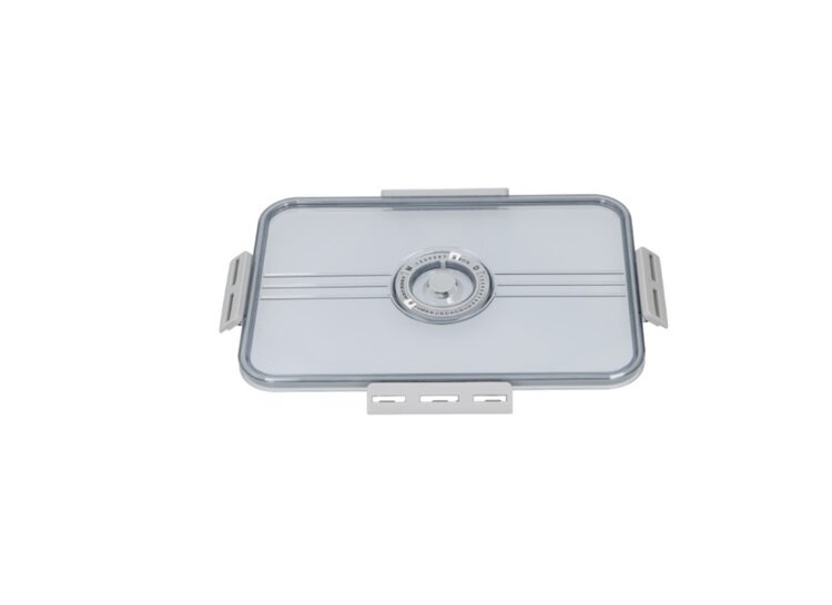 Angelo Zigarrenhumidor Clickbox transparent mit Befeuchter, Digital-Hygrometer und Datumsrad