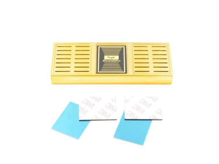 Angelo Humidor-Befeuchter Kristall Acrylpolymer Gold mit 2 Haftmagneten 17 × 6 cm