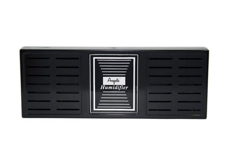Angelo Humidor-Befeuchter Kristall Acrylpolymer Schwarz mit 2 Haftmagneten 17 × 6,5 cm