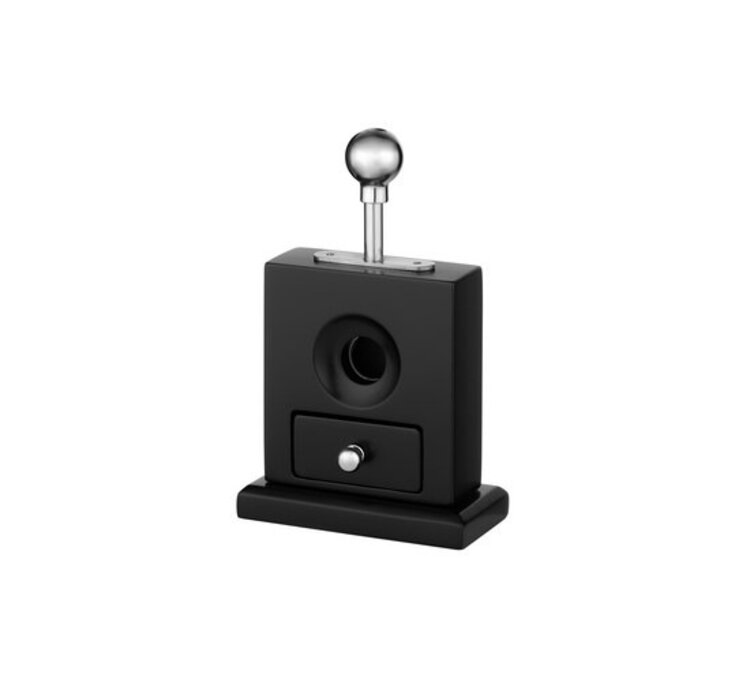 Angelo Tisch-Zigarrenschneider Schwarz matt mit magnetischer Auffangschublade bis 23,8 mm