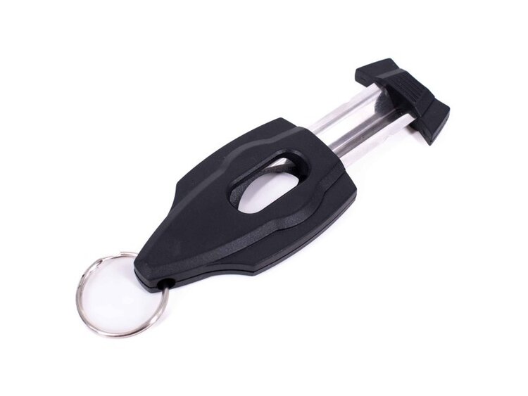 Angelo Zigarrenschneider V-Cut Schwarz mit Schlüsselanhänger und Edelstahlklinge 22 mm