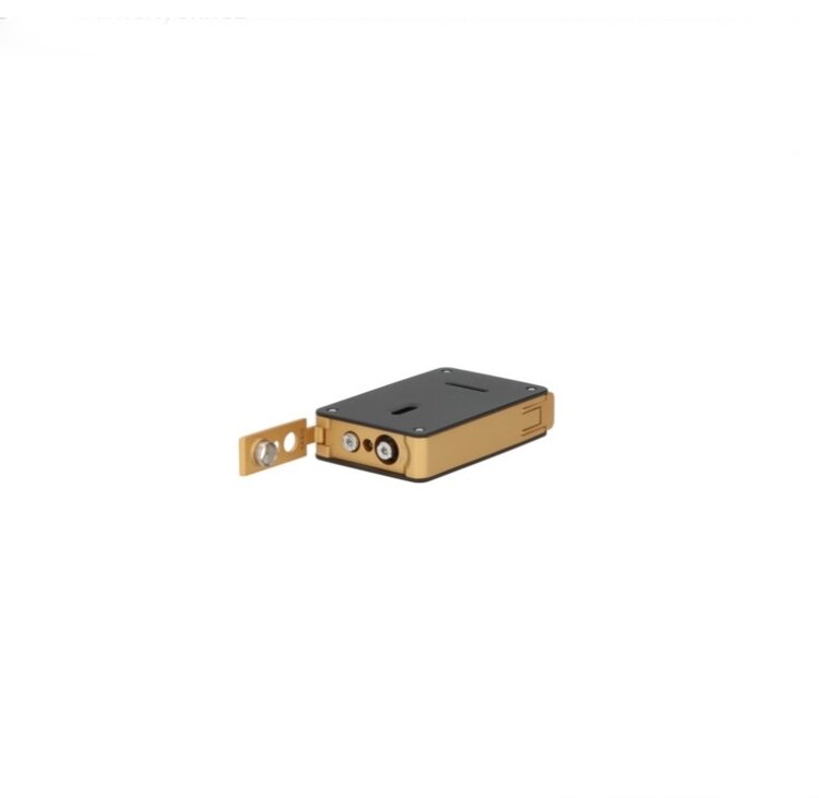 Caseti Zigarrenfeuerzeug Doppeljet und Softflamme Schwarz-Gold mit 8-mm-Bohrer