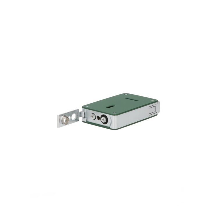 Caseti Zigarrenfeuerzeug Doppeljet und Softflamme Dunkelgrün-Chrom mit 8-mm-Bohrer