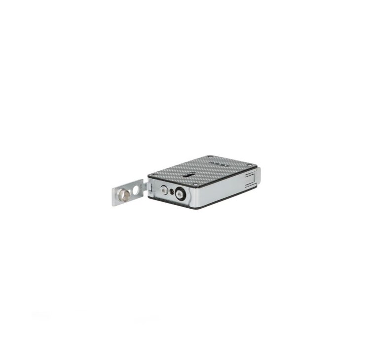 Caseti Zigarrenfeuerzeug Doppeljet und Softflamme Karbon-Chrom mit 8-mm-Bohrer