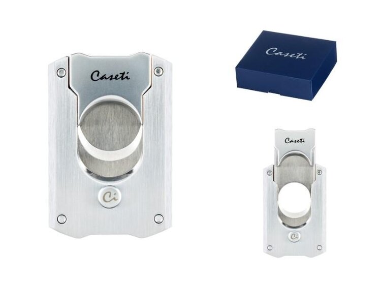 Caseti Zigarrencutter Guillotine Doppelklinge aus Edelstahl Chrom gebürstet für Ringmass 53