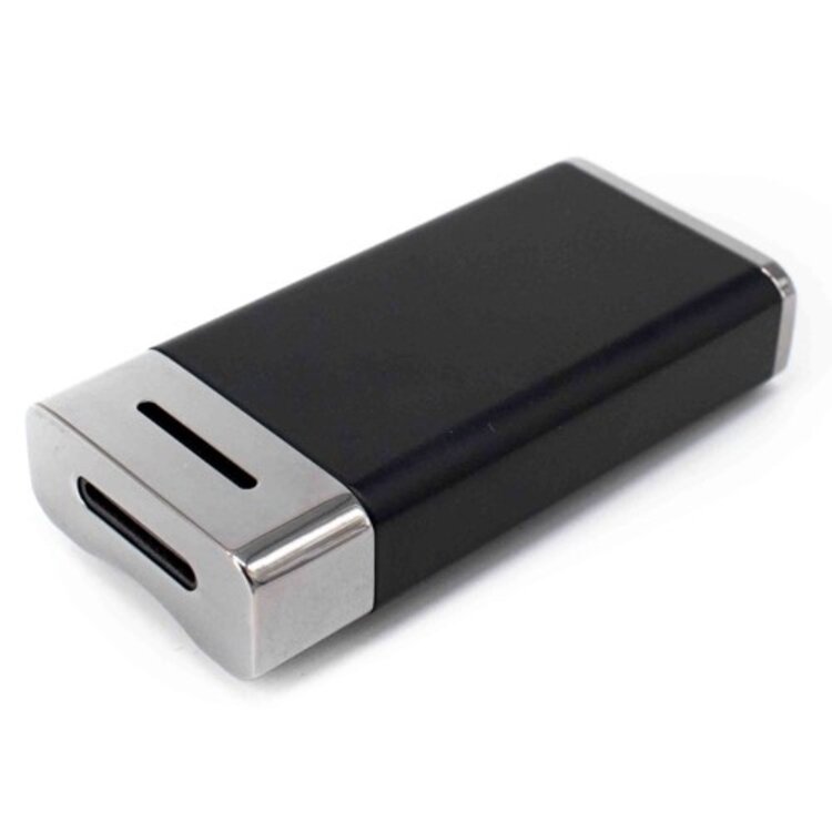 Winjet Zigarrenfeuerzeug Premium Wide Flat mit Flachflamme Schwarz Dunkelgrau und 6-mm-Bohrer