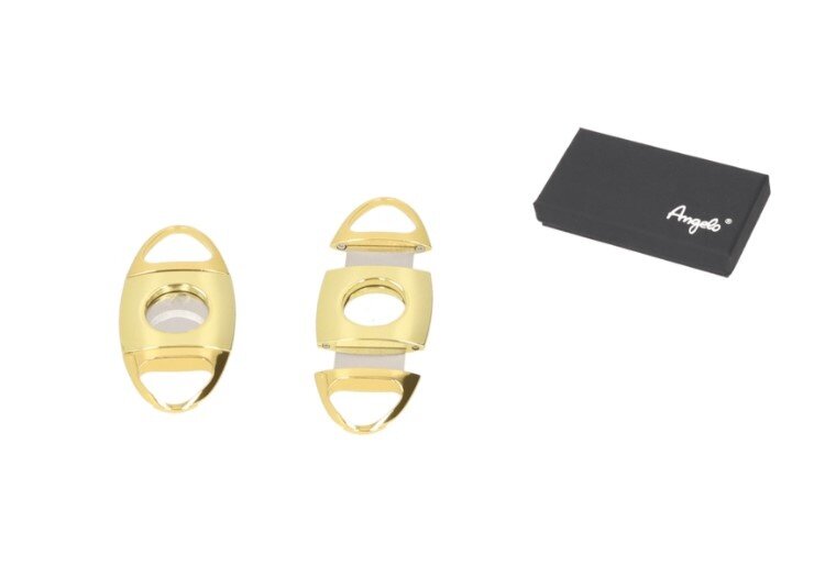 Angelo Zigarrenschneider Doppelklinge Metall Gold bis Ringmass 56