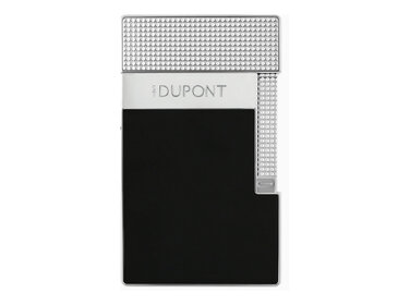 S.T. Dupont  Tischfeuerzeug Doppelflamme Schwarzlack/Chrom