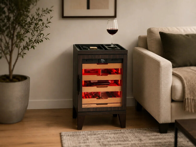 Klaro Humidorschrank Luca Max Schwarz Glastür für 120–150 Zigarren