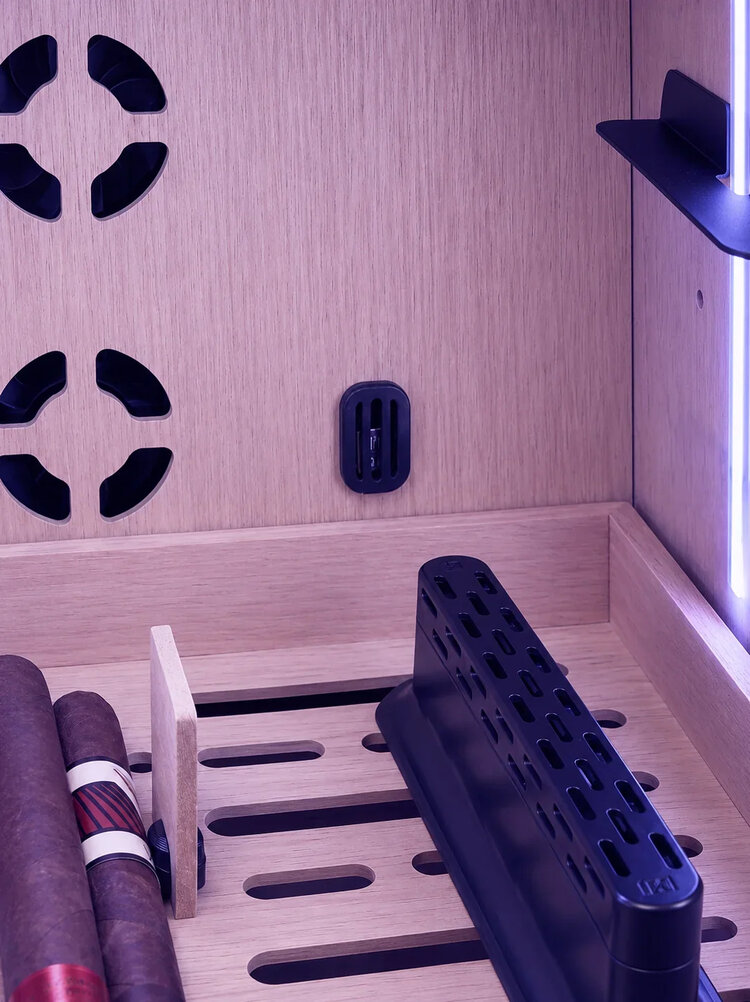 Klaro Humidorschrank Luca Max Schwarz Glastür für 120–150 Zigarren