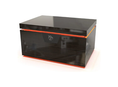 Klaro Humidor Onyx Klavierlack mit LED und App für bis zu 100 Zigarren