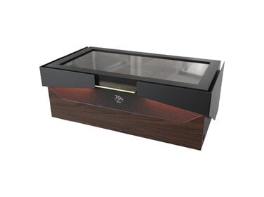 Klaro Humidor Signature Walnuss mit Smart-Glas für 150–200 Zigarren Limited