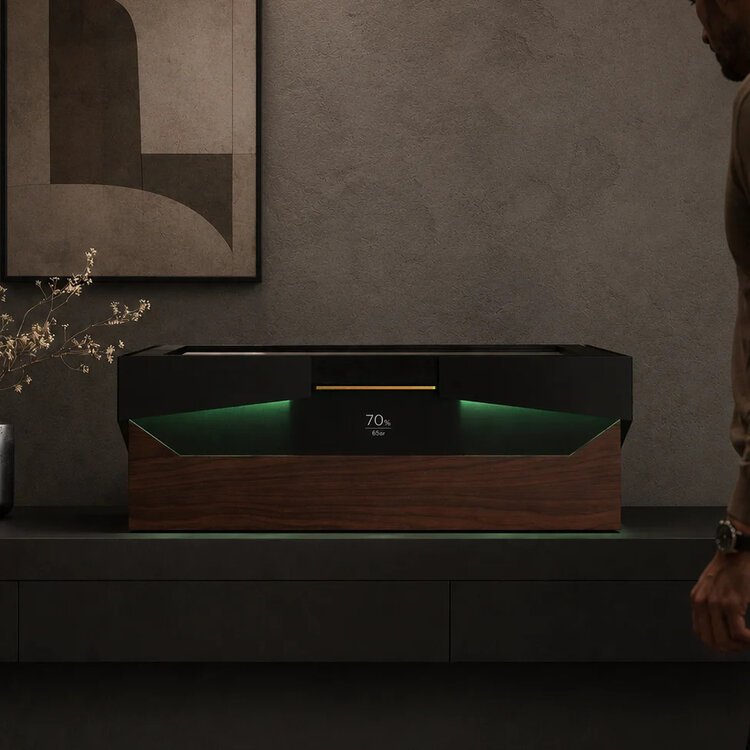 Klaro  Humidor Signature Walnuss mit Smart-Glas für 150–200 Zigarren Limited