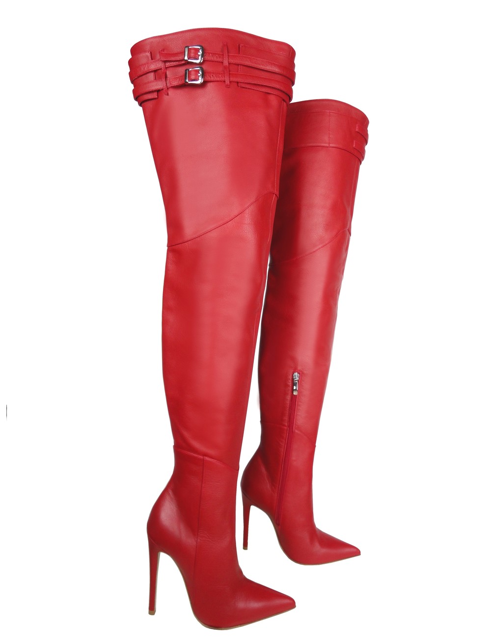 Extra high Italian thigh boots with belts - Italian High Heels by ...