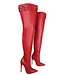 Extra high Italian thigh boots with belts