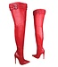 Extra high Italian thigh boots with belts