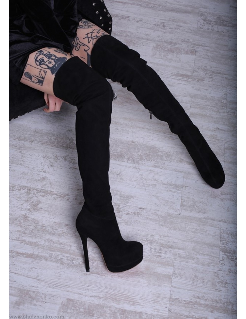 designer thigh high boots